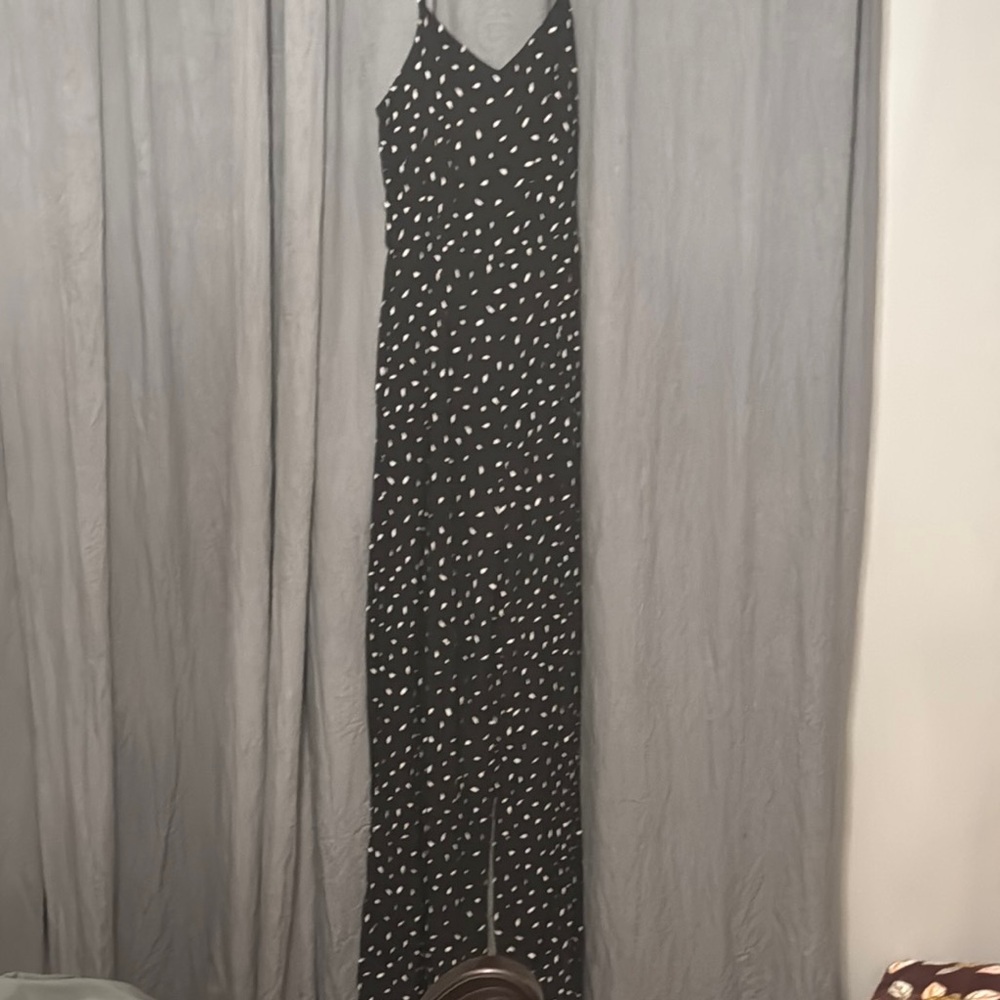 Lulu's Black and White Polka Dot Jumpsuit